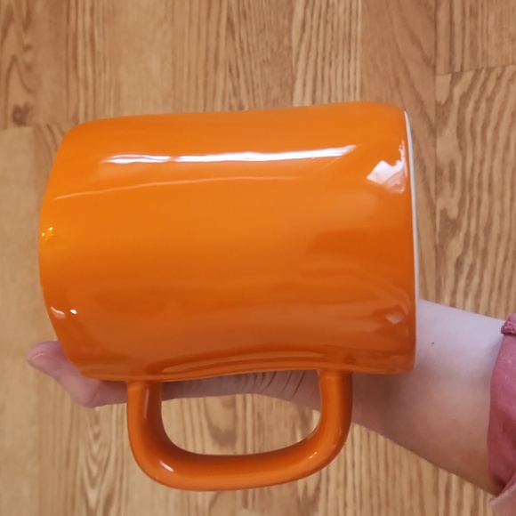 EUC Rae Dunn Artisan Orange Halloween Mug With Topper - Picture 5 of 7